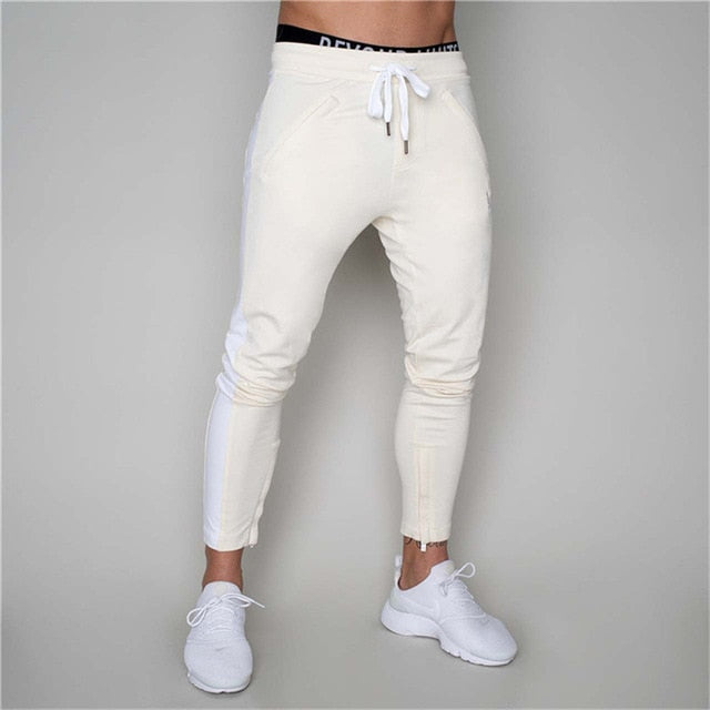 Men Joggers Casual Pants Fitness Pants Bottoms Skinny Sweatpants Trousers Black Gyms Jogger Sweat Pants