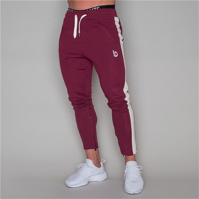 Men Joggers Casual Pants Fitness Pants Bottoms Skinny Sweatpants Trousers Black Gyms Jogger Sweat Pants