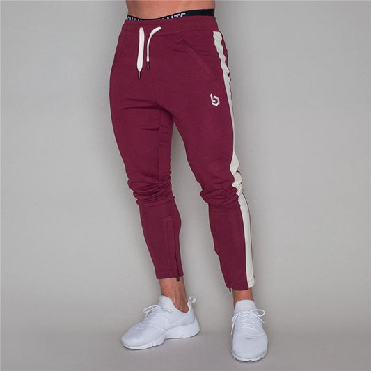 Men Joggers Casual Pants Fitness Pants Bottoms Skinny Sweatpants Trousers Black Gyms Jogger Sweat Pants