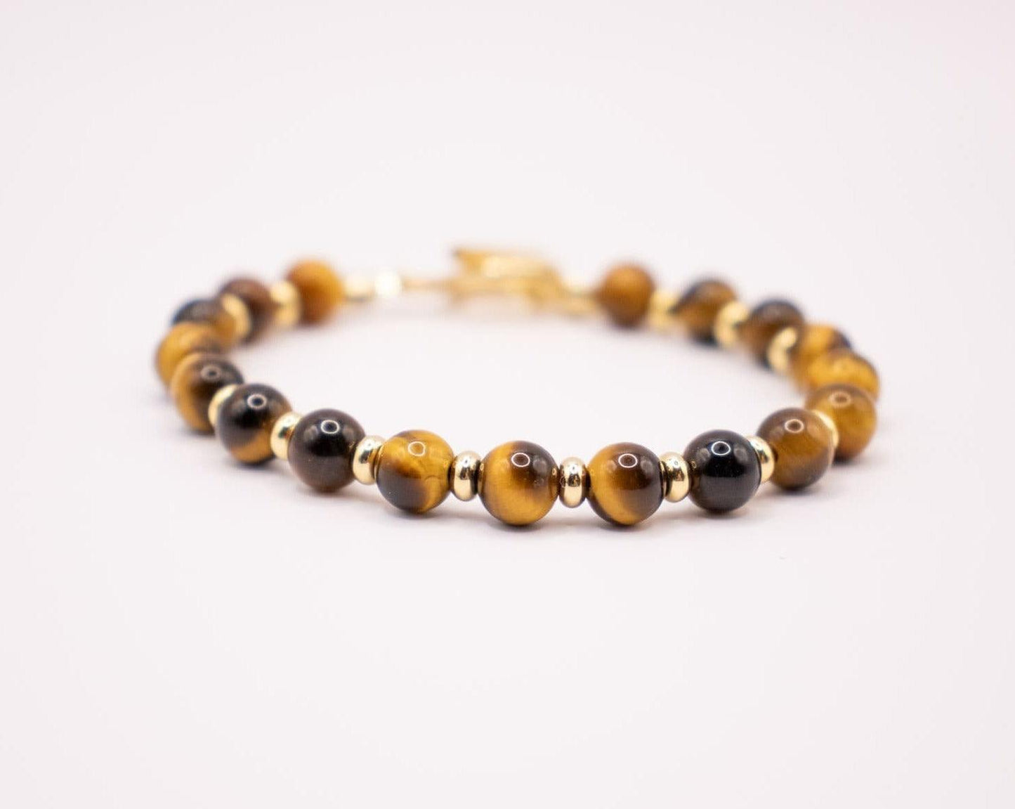 CIRCÉ | Bracelet en Oeil de tigre et plaqué Or 18 et 24 carats