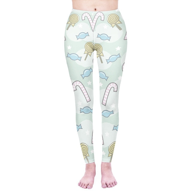 Fashion Women Legging Pink Tropics Printing With Multicolor Pattern Leggins High Elasticity Legins Fitness Pants Leggings