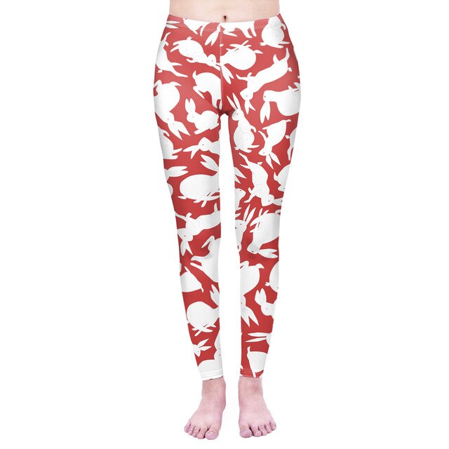 Fashion Women Legging Pink Tropics Printing With Multicolor Pattern Leggins High Elasticity Legins Fitness Pants Leggings