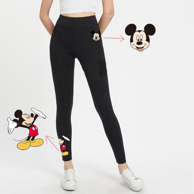 Yoga Pants Mickey Women Push Up Sports Running Sportswear Fitness Leggings