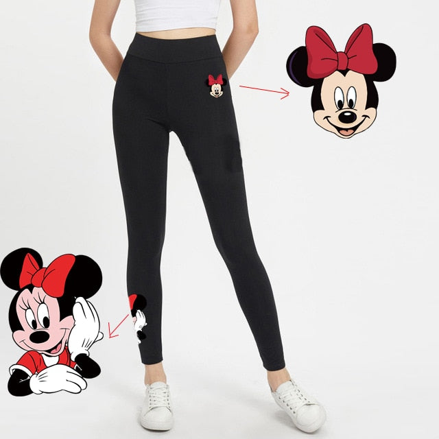 Yoga Pants Mickey Women Push Up Sports Running Sportswear Fitness Leggings