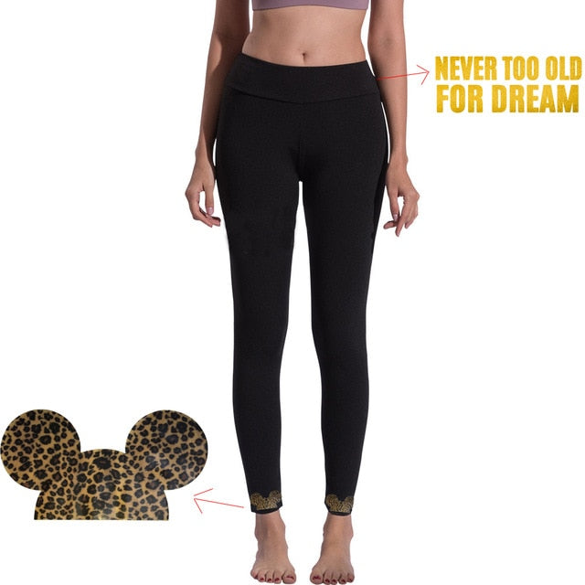 Yoga Pants Mickey Women Push Up Sports Running Sportswear Fitness Leggings